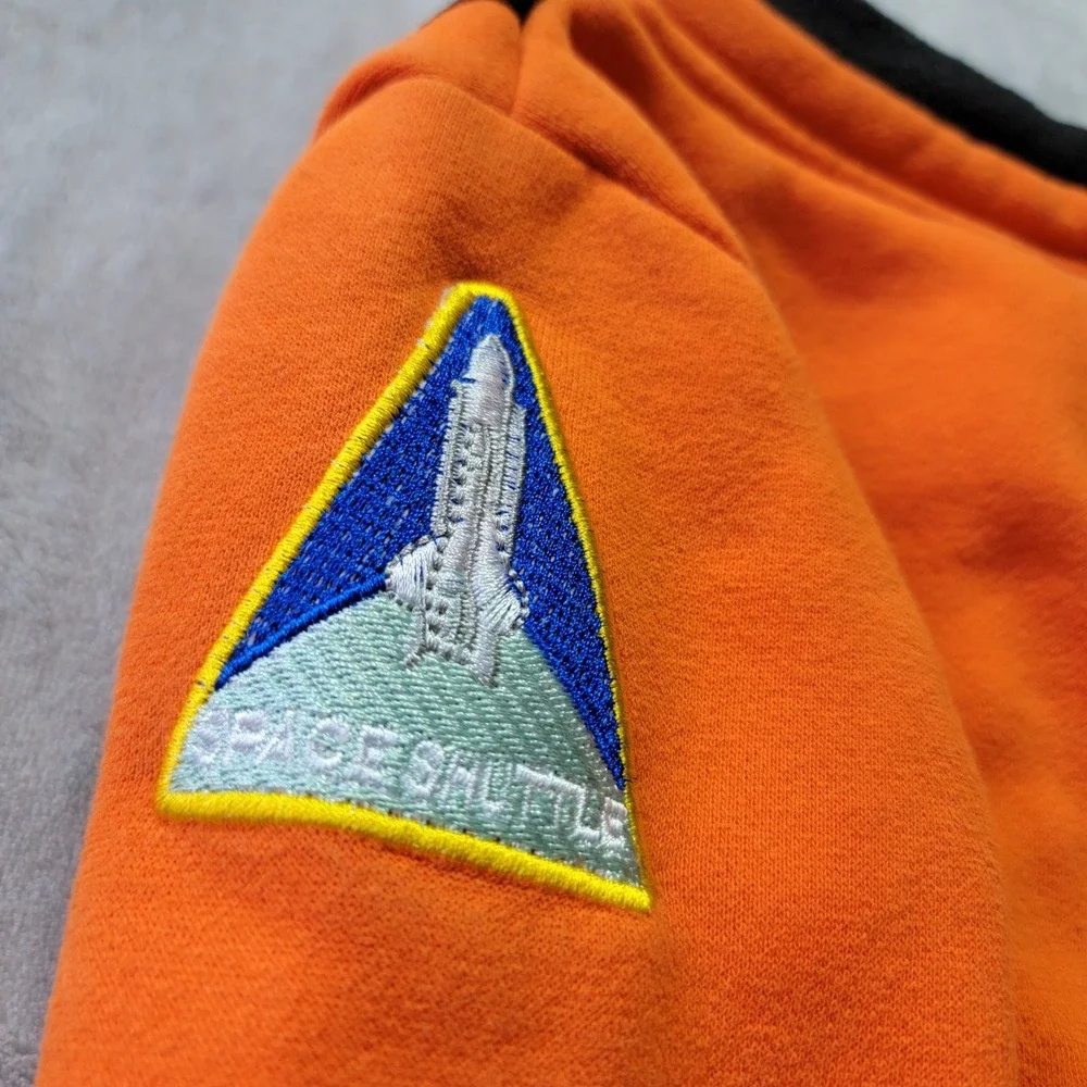 Kids Astronaut Flight Suit Jumpsuit Orange Space‎ Shuttle NASA Style Size 90